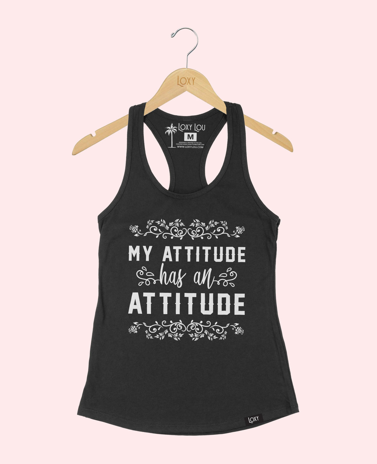 Black Tank Top 1533 My attitude has an attitude - black.webp