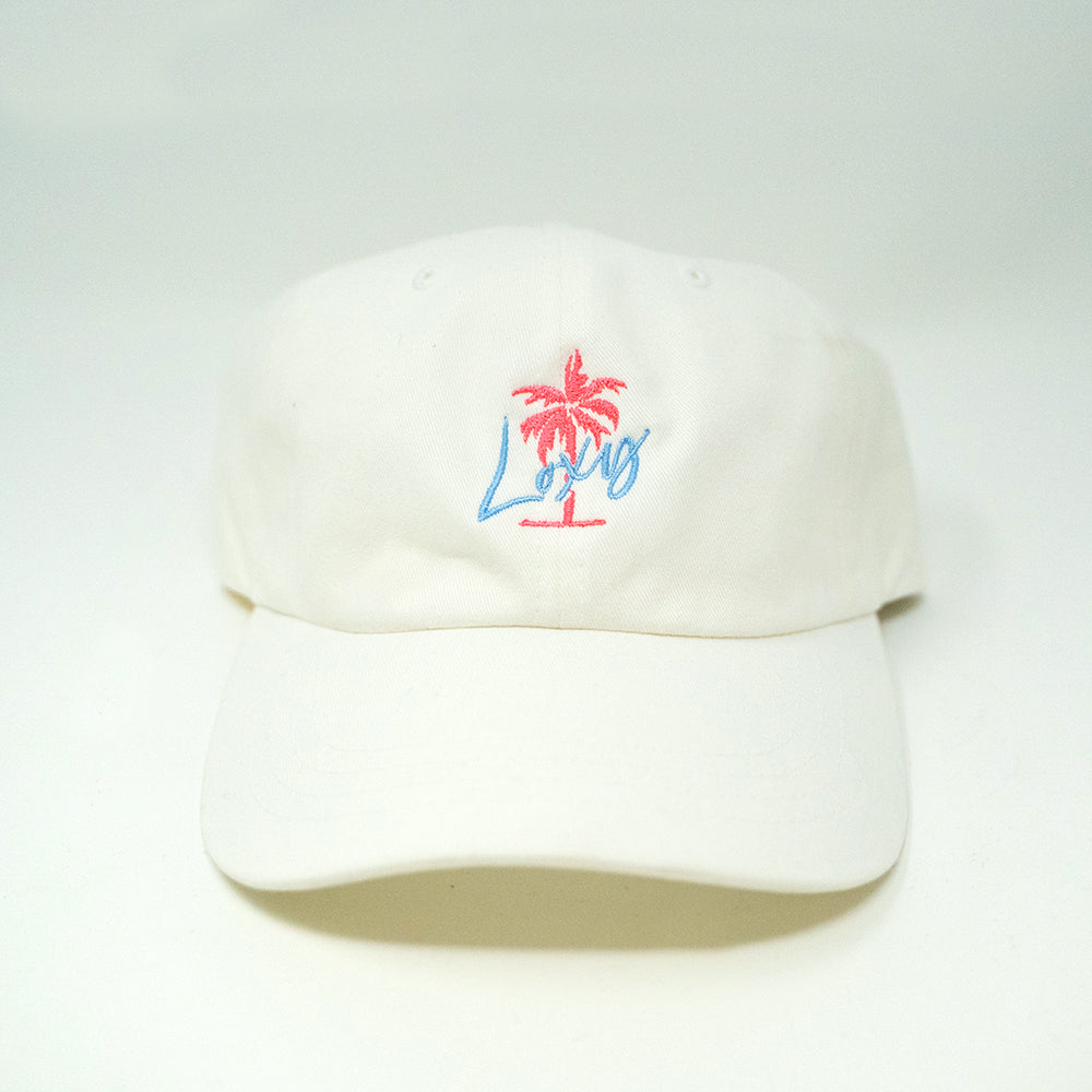 Loxy Lou Script Dad Hat - White