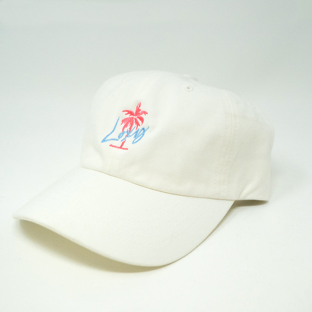 Loxy Lou Script Dad Hat - White